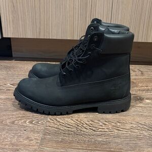 Timberland Men's Black Premium Lace-Up Work Boots